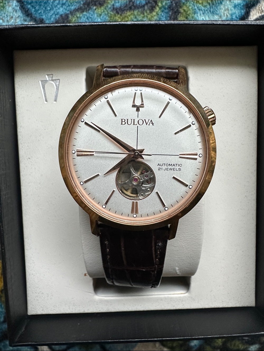 Bulova Aerojet 97A136 Men’s Leather Watch